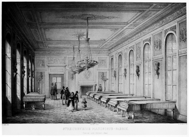 <p>Konzertsaal im Streicherhaus (vor 1850)</p>