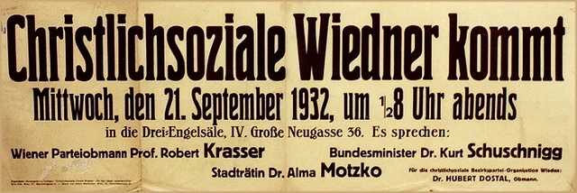 Wien - Wahlplakat - 1930 