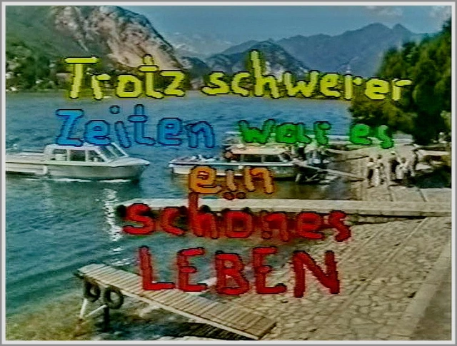 Schlusssequenz aus Sammlung J.: Videostill aus Die Geschichte unseres Lebens