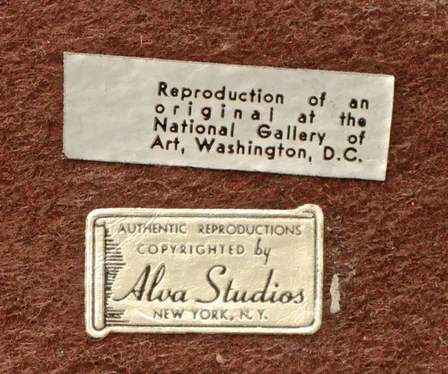 Das Herstellerschild der „Alva-Studios" von Alfred Wolkenberg