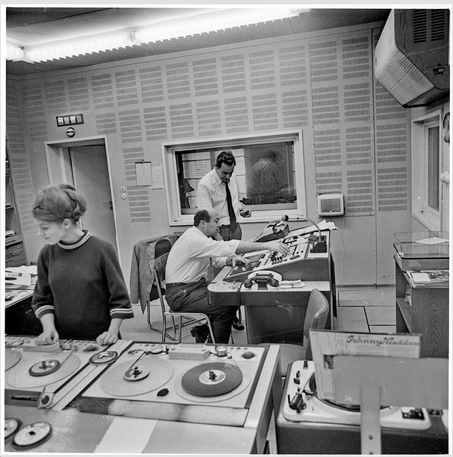 Arbeit im Tonstudio des Aktuellen Dienstes, 1968