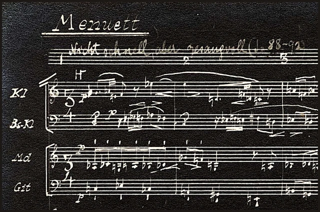 <p>Auszug Partitur „Serenade op. 24. Menuett“</p>