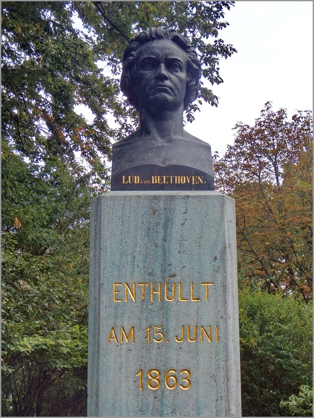 The Beethoven monument on The Beethovengang, Vienna