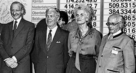 <p>Kandidaten und Kandidatin Bundespräsidentenwahl 1986</p>