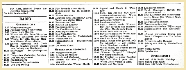 Ein Radiotag im September 1979