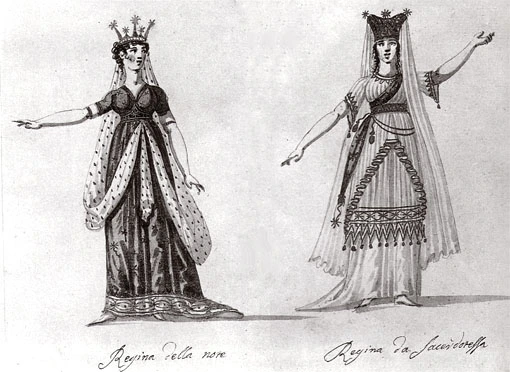 A costume design for the Queen of the Night