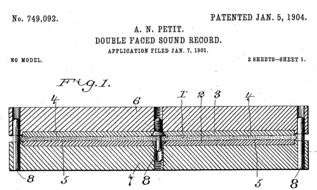 Patent für die doppelseitige Schallplatte (Auszug)