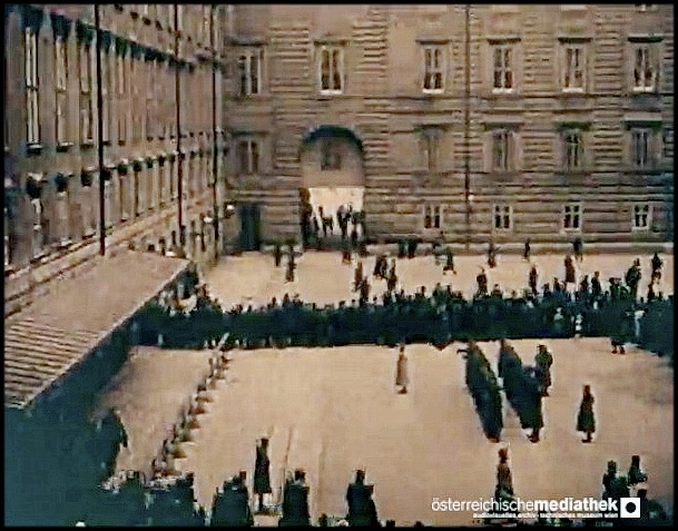 Aufziehen der Burgwache in Wien um 1910