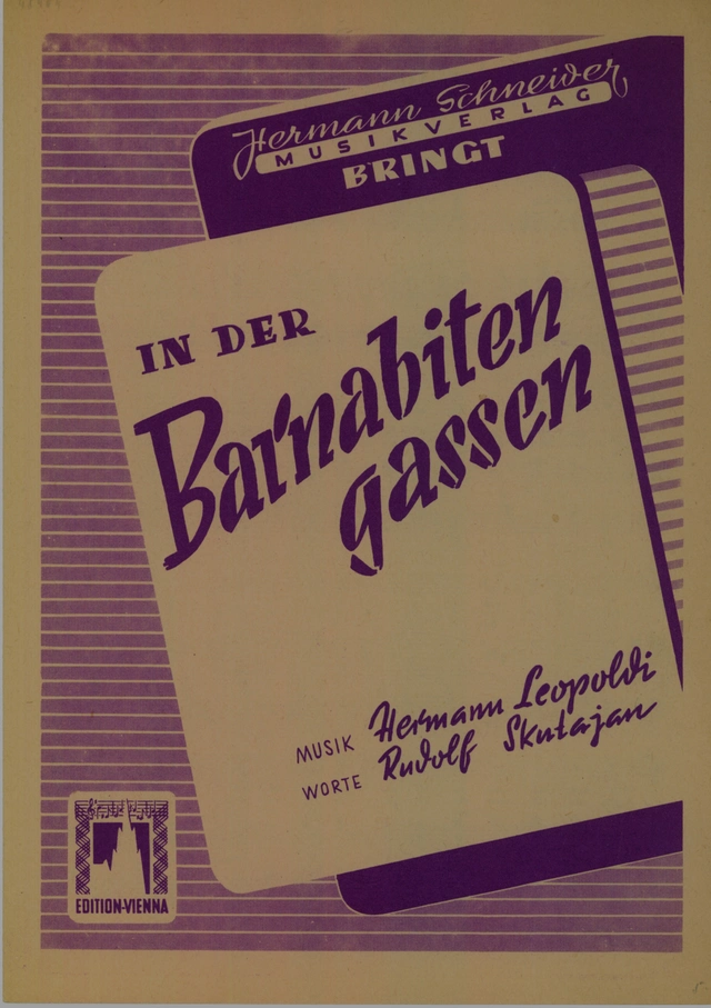 Notencover: In der Barnabitengassen