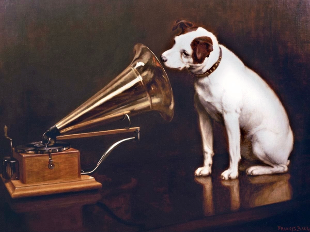 Gemälde „His Master’s Voice“ von Francis Barraud