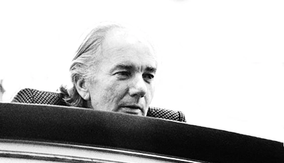 Thomas Bernhard bei einer Probe zu „Heldenplatz“ im Wiener Burgtheater (1988)