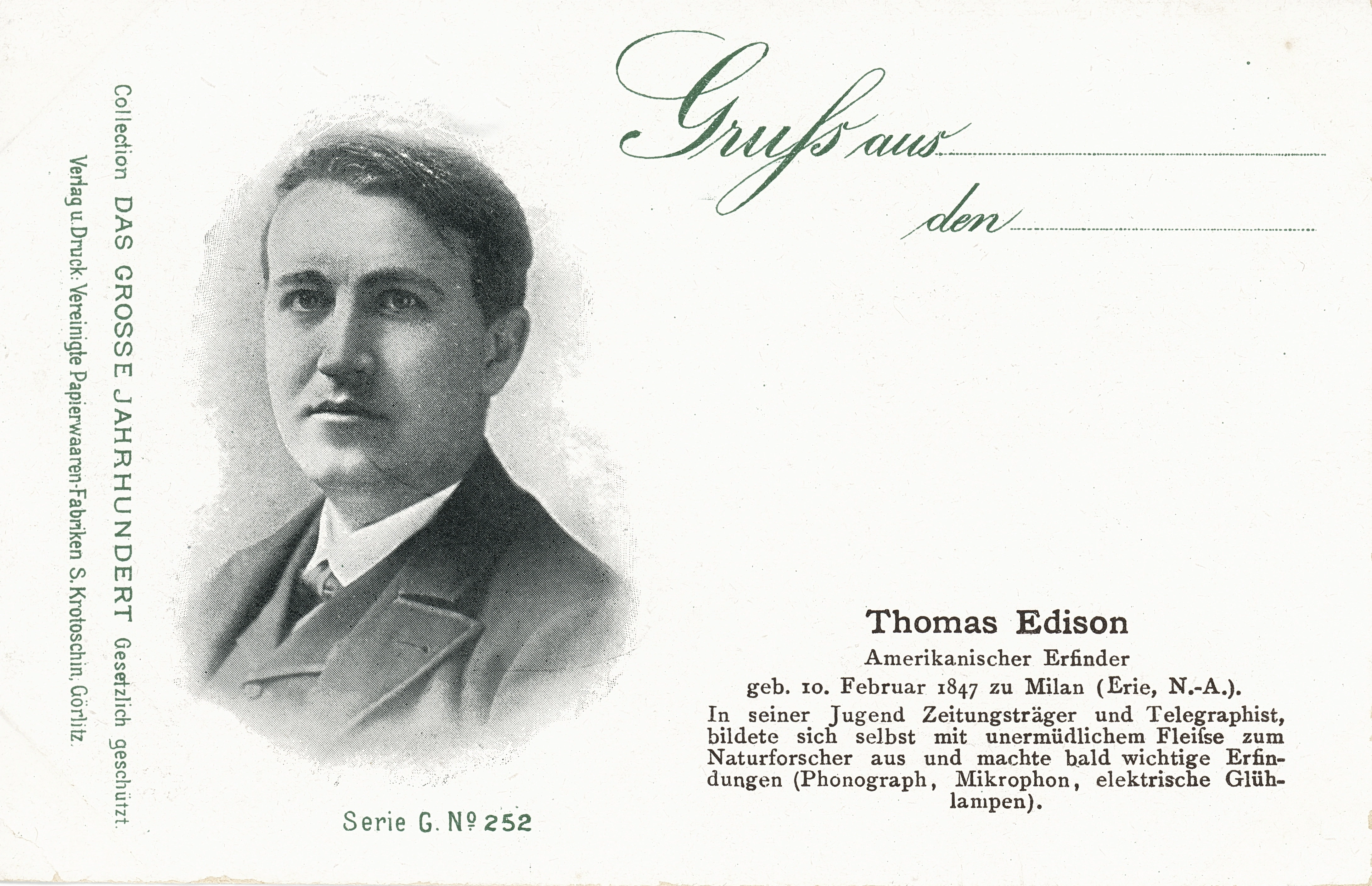 Edison-Postkarte