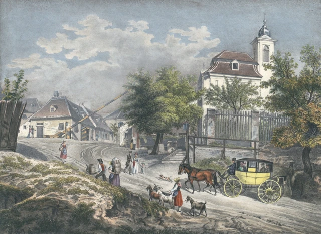 <p>Ansicht der Nußorfer Linie (um 1840)</p>