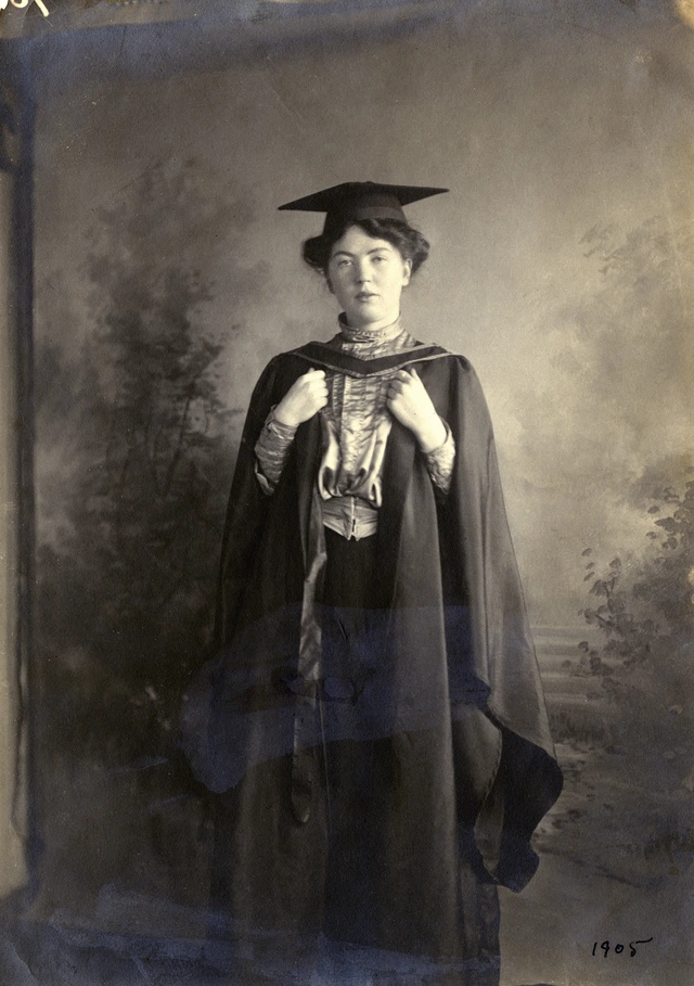 Aufnahme von Christabel Pankhurst aus dem Jahr 1905.