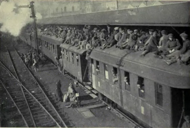 Kriegsende - Heimkehr per Bahn von ugarischen Soldaten